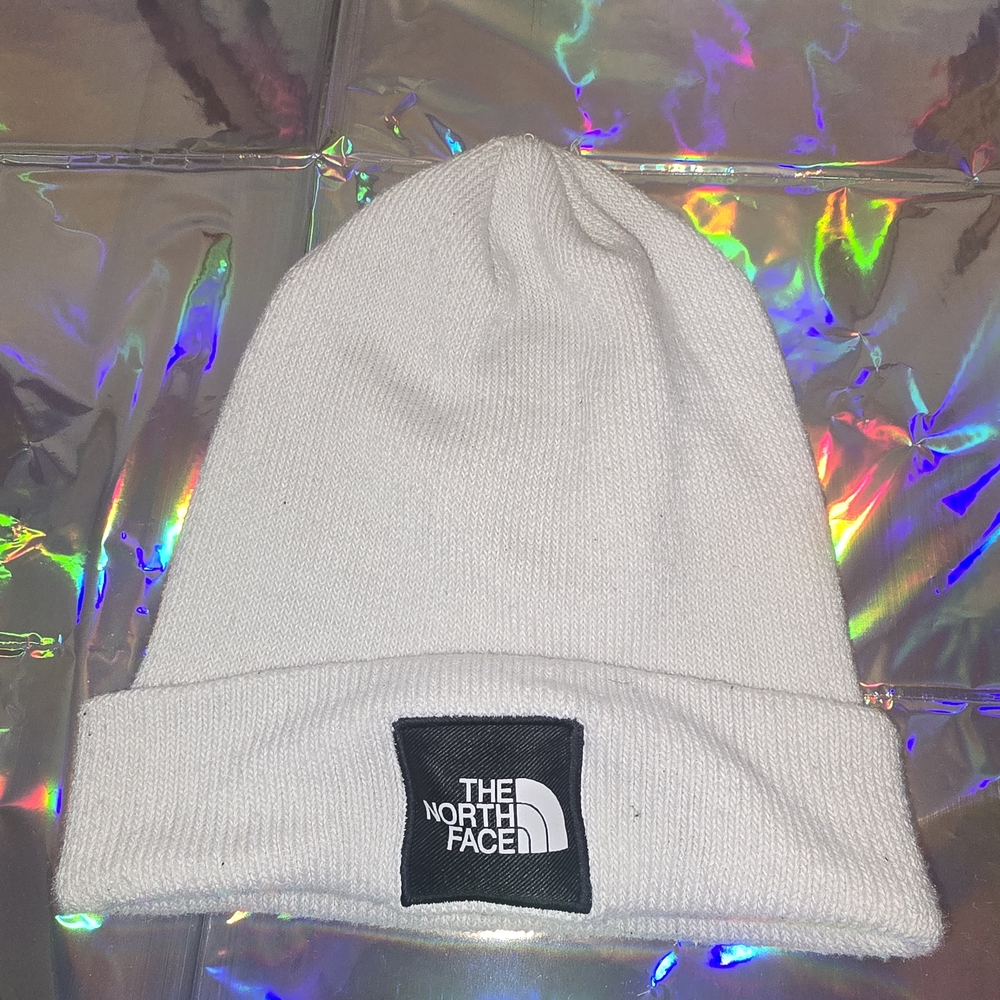 The North Face White Beanie